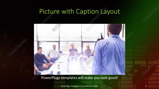 Picture with Caption presentation slide layout