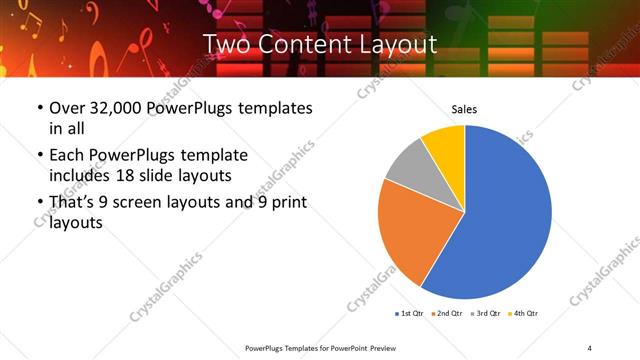 Two Content presentation slide layout