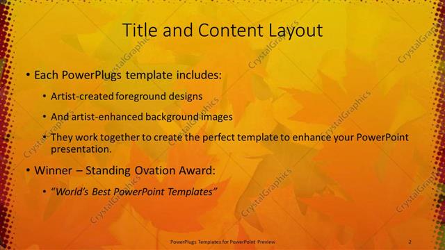 Title and Content presentation slide layout