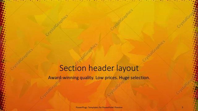 Section Header presentation slide layout
