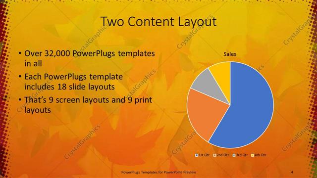 Two Content presentation slide layout