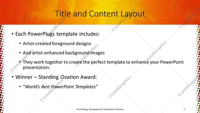 Title and Content presentation slide layout