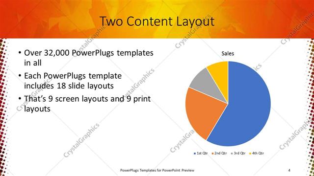 Two Content presentation slide layout