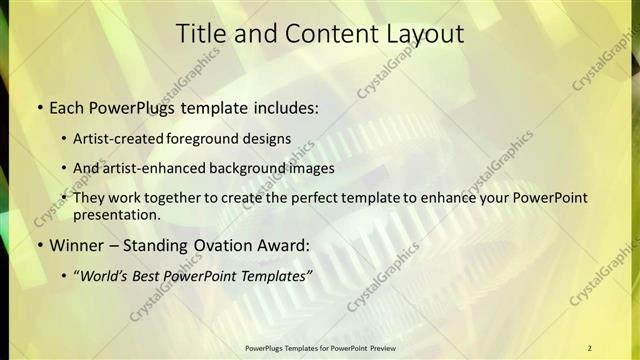 Title and Content presentation slide layout