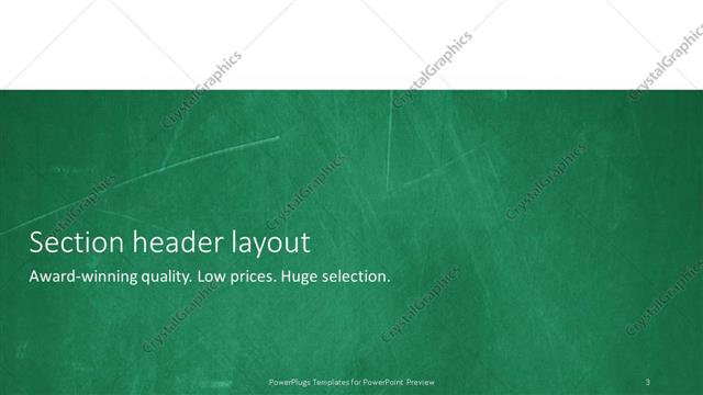 Section Header presentation slide layout