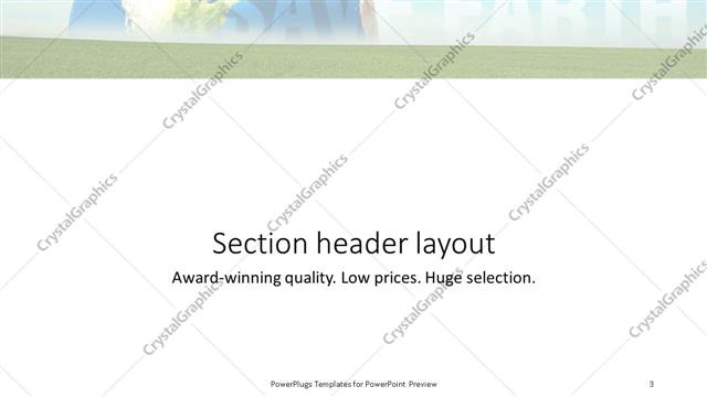 Section Header presentation slide layout