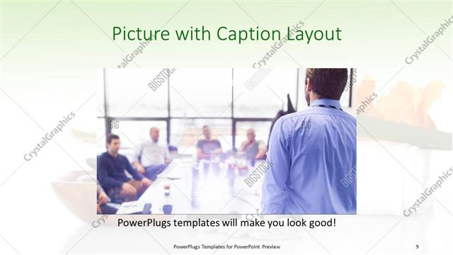 Picture with Caption presentation slide layout