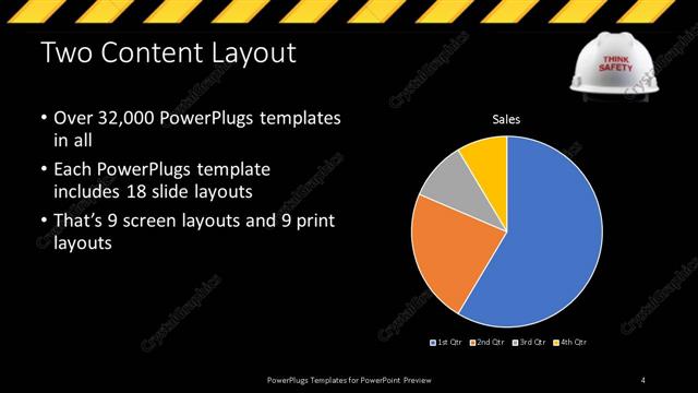 Two Content presentation slide layout