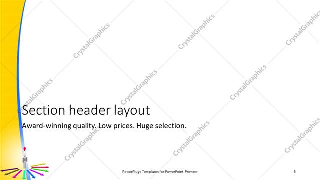 Section Header presentation slide layout