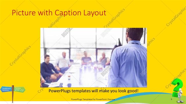 Picture with Caption presentation slide layout