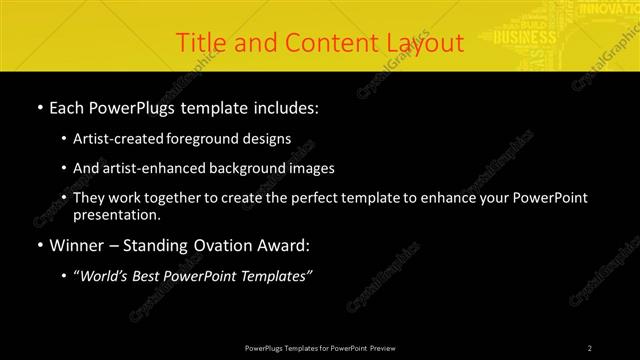 Title and Content presentation slide layout