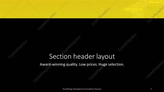 Section Header presentation slide layout