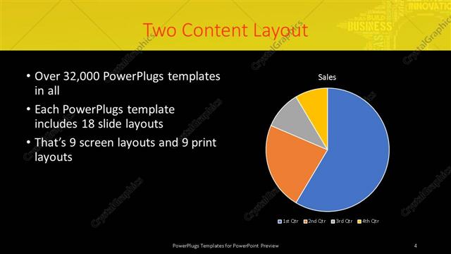 Two Content presentation slide layout
