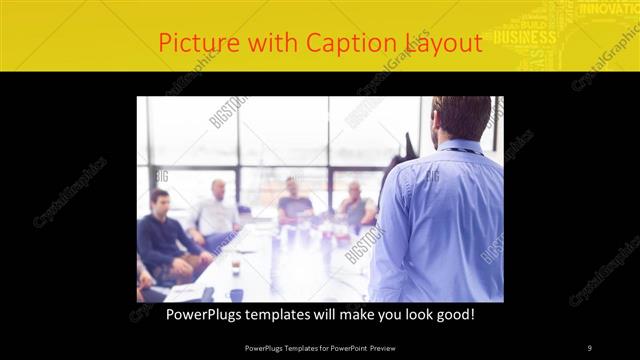 Picture with Caption presentation slide layout
