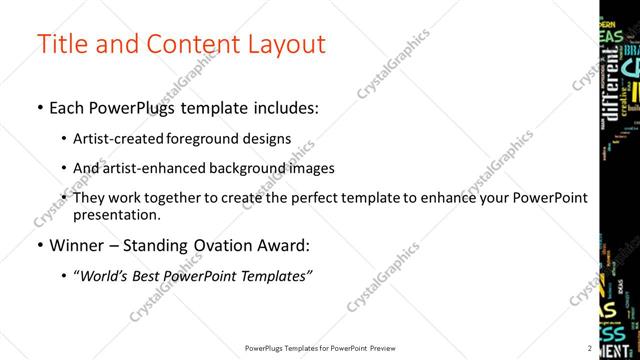 Title and Content presentation slide layout