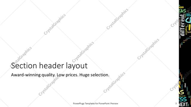 Section Header presentation slide layout