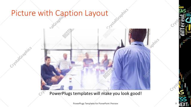 Picture with Caption presentation slide layout