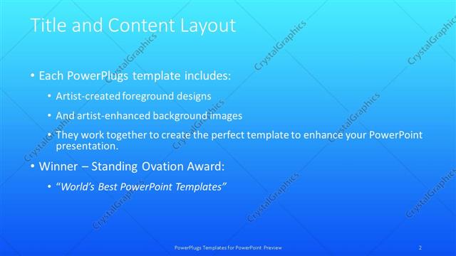 Title and Content presentation slide layout