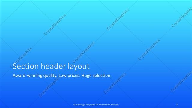 Section Header presentation slide layout