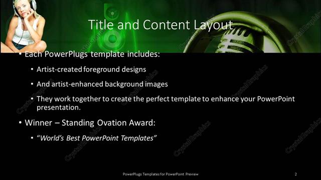 Title and Content presentation slide layout