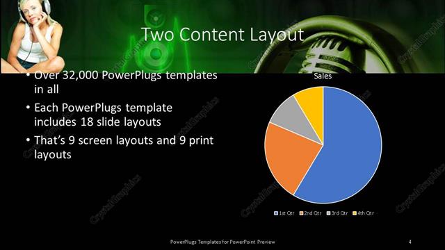 Two Content presentation slide layout