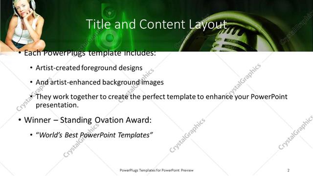 Title and Content presentation slide layout