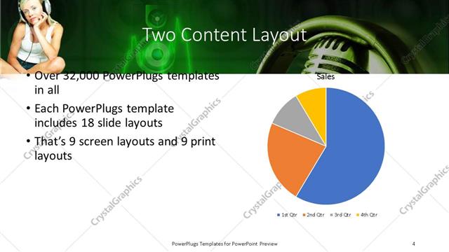 Two Content presentation slide layout