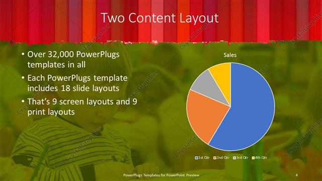 Two Content presentation slide layout