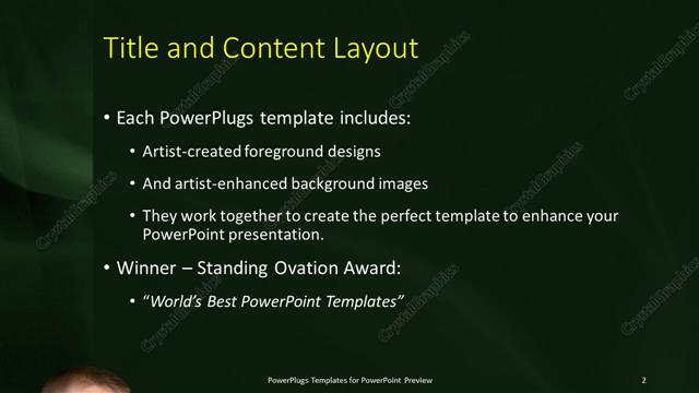 Title and Content presentation slide layout