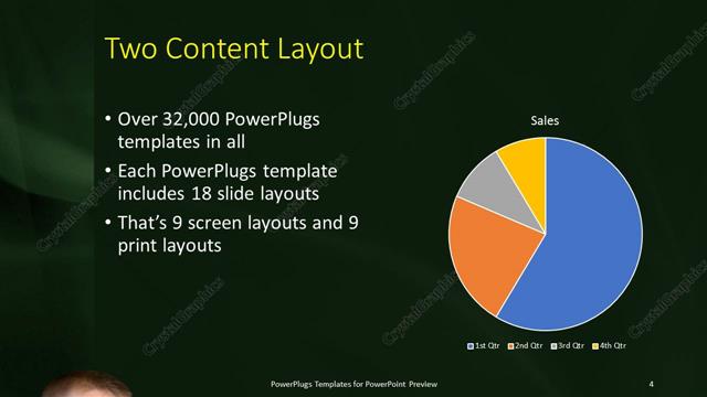 Two Content presentation slide layout