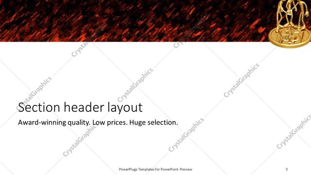 Section Header presentation slide layout