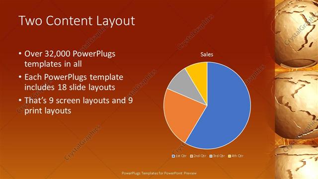 Two Content presentation slide layout