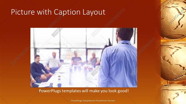 Picture with Caption presentation slide layout