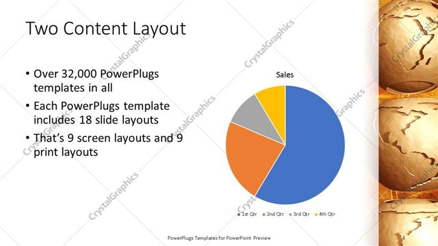 Two Content presentation slide layout