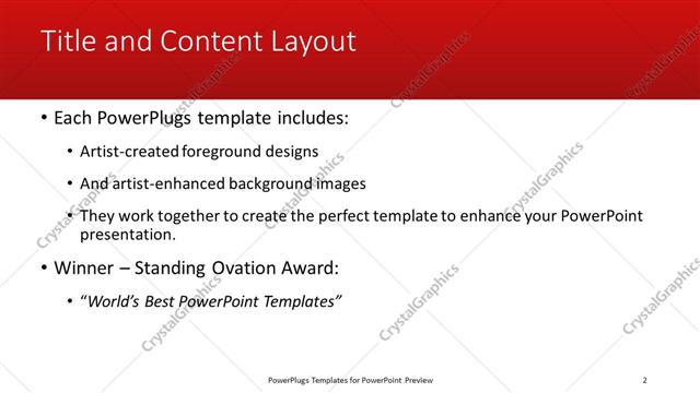 Title and Content presentation slide layout