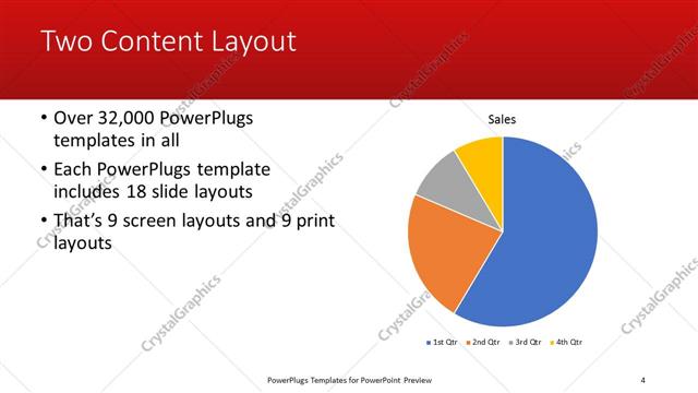 Two Content presentation slide layout