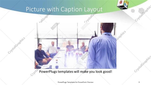 Picture with Caption presentation slide layout
