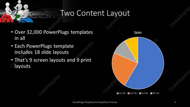 Two Content presentation slide layout