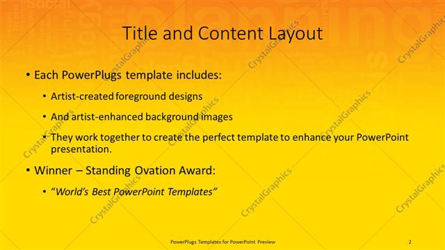 Title and Content presentation slide layout