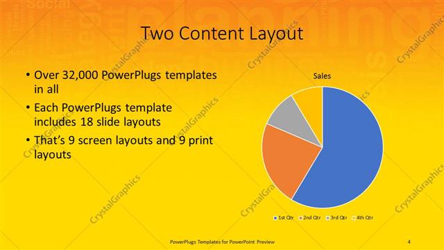 Two Content presentation slide layout