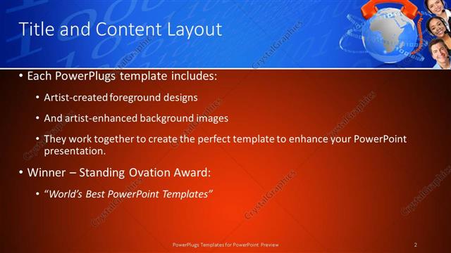 Title and Content presentation slide layout