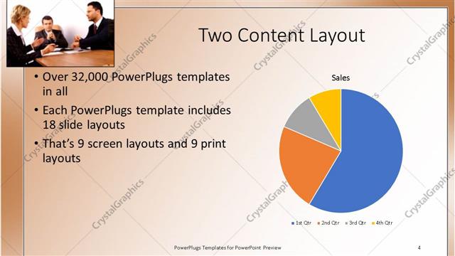 Two Content presentation slide layout
