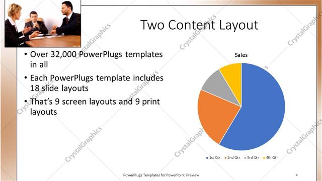 Two Content presentation slide layout