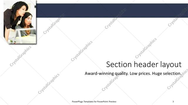 Section Header presentation slide layout