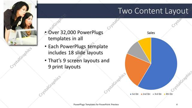 Two Content presentation slide layout