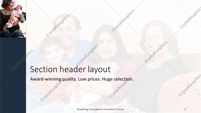 Section Header presentation slide layout