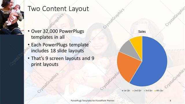 Two Content presentation slide layout