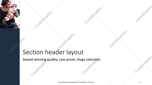 Section Header presentation slide layout