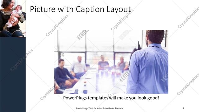 Picture with Caption presentation slide layout