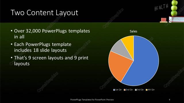 Two Content presentation slide layout